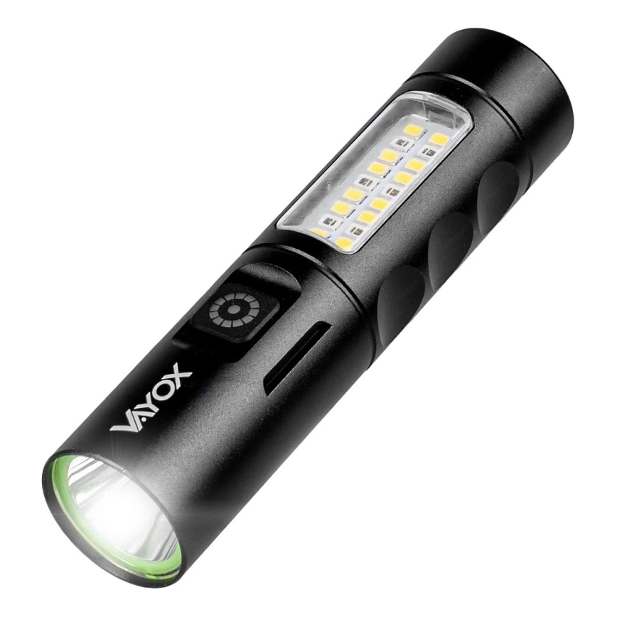 LED Himmennettävä ladattava taskulamppu kanssa punainen valo LED/5W/5V IPX4 250 kiiltävä 2000 mAh