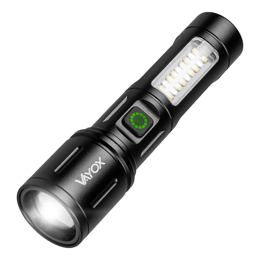 LED Himmennettävä ladattava taskulamppu kanssa punainen valo LED/5W/5V IPX4 260 kiiltävä 2000 mAh