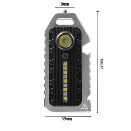 LED Himmennettävä ladattava taskulamppu LED/1W/5V IP44 400 mAh 50 lm