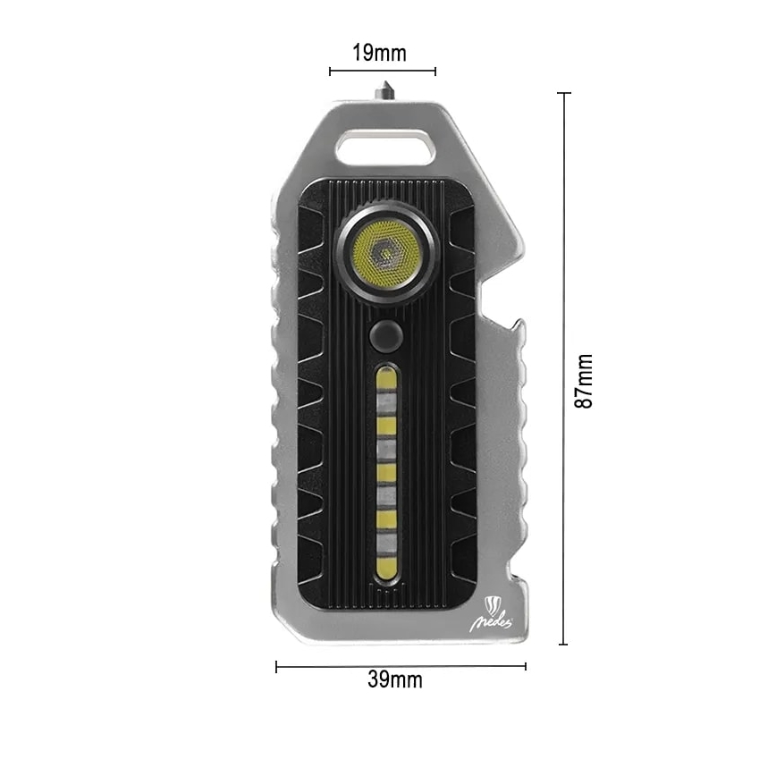 LED Himmennettävä ladattava taskulamppu LED/1W/5V IP44 400 mAh 50 lm