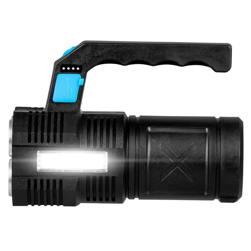 LED Himmennettävä ladattava taskulamppu LED/5V IPX4 250 kiiltävä 1200 mAh