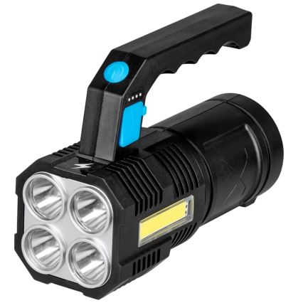 LED Himmennettävä ladattava taskulamppu LED/5V IPX4 250 kiiltävä 1200 mAh