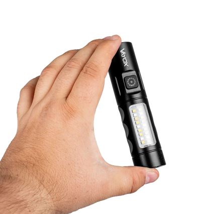 LED Himmennettävä ladattava taskulamppu kanssa punainen valo LED/5W/5V IPX4 250 kiiltävä 2000 mAh