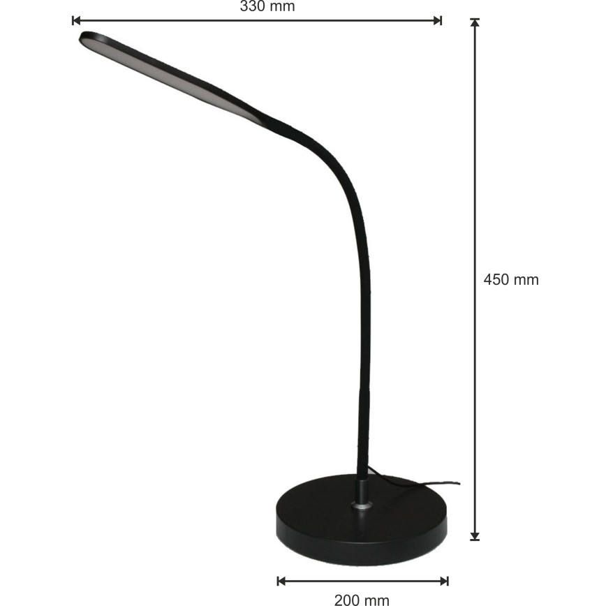 LED Himmennettävä lamppu 3in1 LED/10W/230V 3000/4000/6000K CRI 90 musta