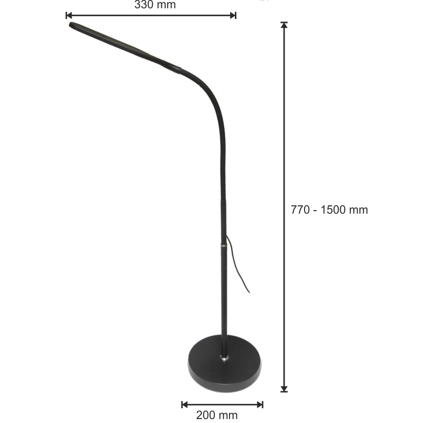 LED Himmennettävä lamppu 3in1 LED/10W/230V 3000/4000/6000K CRI 90 musta