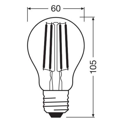 LED himmennettävä lamppu GLOW DIM A60 E27/7W/230V 2200-2700K - Osram