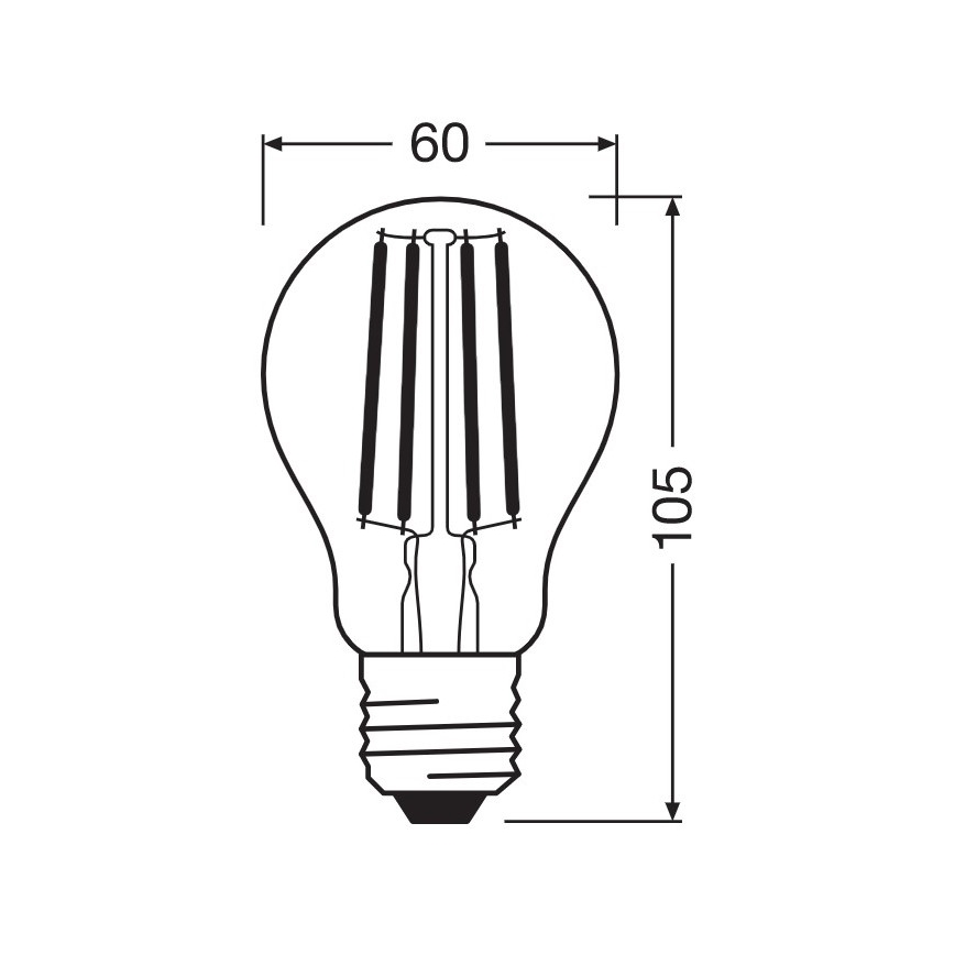 LED himmennettävä lamppu GLOW DIM A60 E27/7W/230V 2200-2700K - Osram