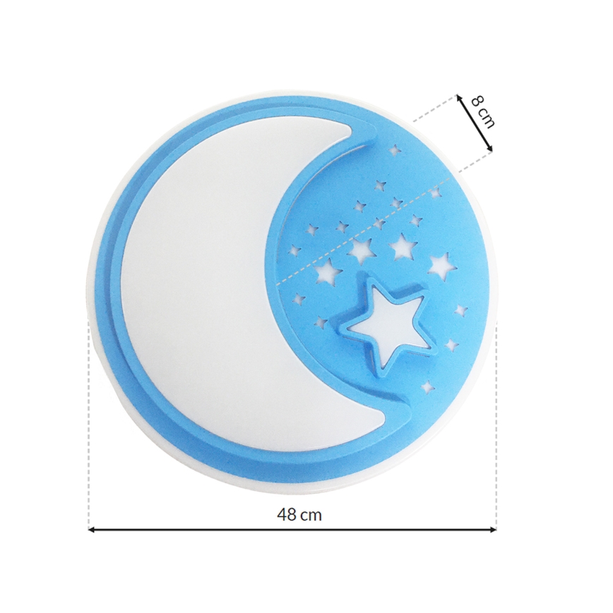 LED Himmennettävä lasten kattovalaisin NOTTE LED/40W/230V + kauko-ohjaus