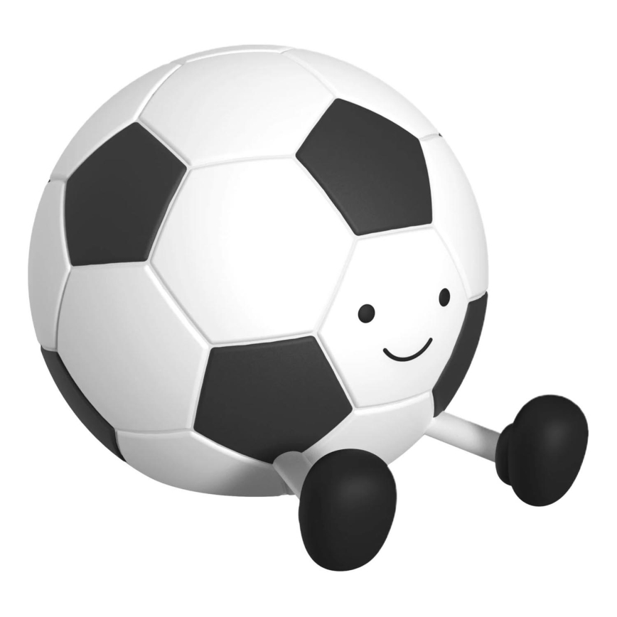 LED Himmennettävä lasten kosketus lamppu FOOTBALL LED/2W/5V USB 1200 mAh valkoinen/musta