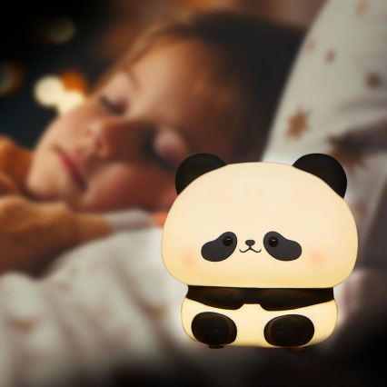 LED Himmennettävä lasten kosketus lamppu PANDA LED/2W/3,7V 1200 mAh