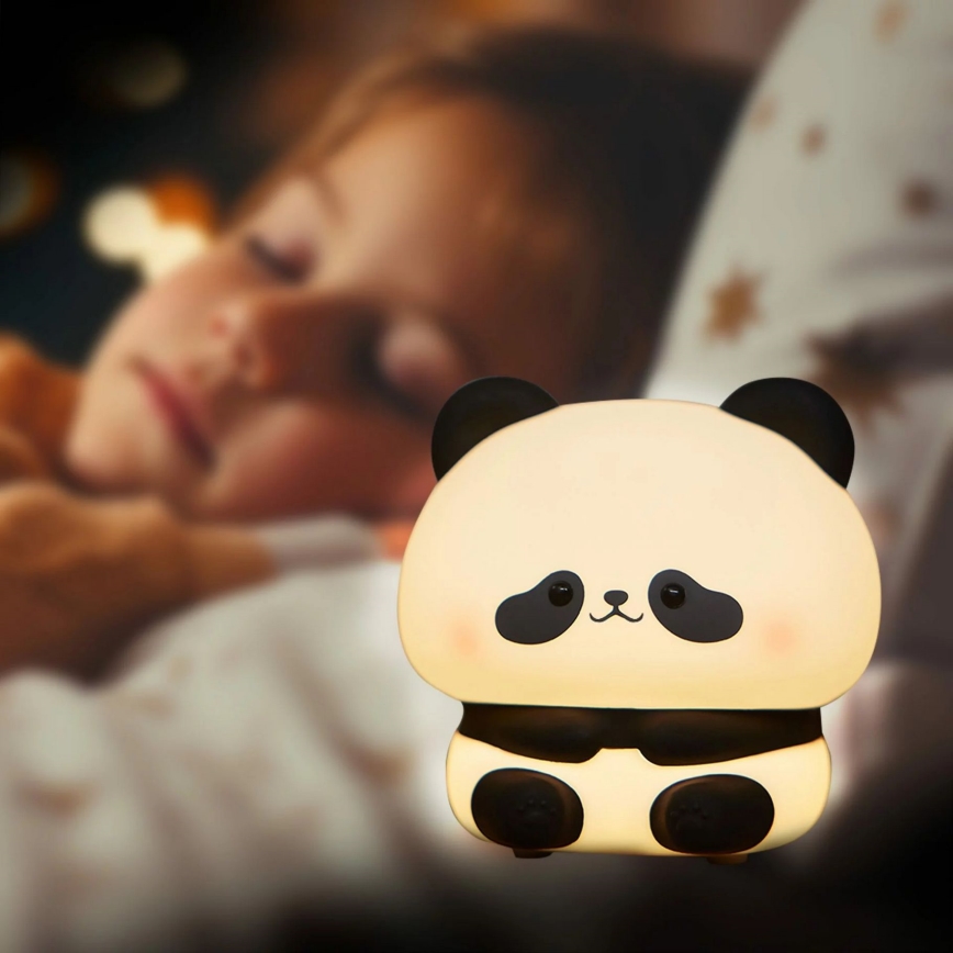 LED Himmennettävä lasten kosketus lamppu PANDA LED/2W/3,7V 1200 mAh