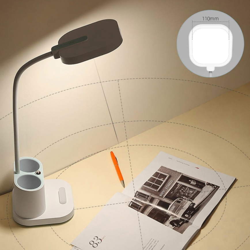 LED-himmennettävä latauspöytälamppu pidikkeellä ja virtapankilla LED/5W/5V 2400mAh