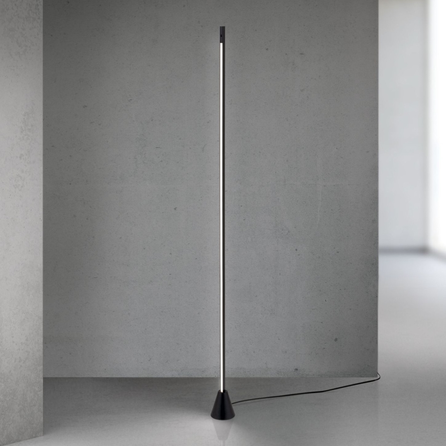 LED-himmennettävä lattiavalaisin liiketunnistimella SOJIE LED/26W/230V musta