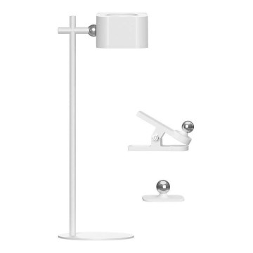 LED Himmennettävä magneettinen ladattava pöytävalaisin 4in1 LED/3W/5V 3000-6000K 1800 mAh valkoinen