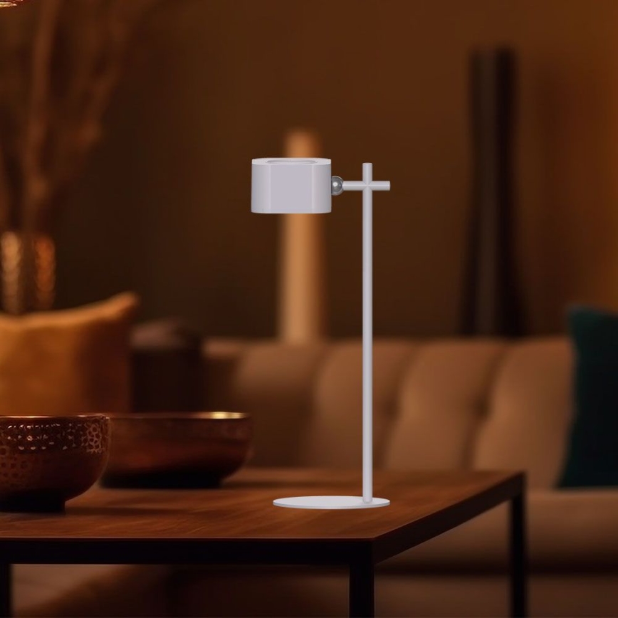 LED Himmennettävä magneettinen ladattava pöytävalaisin 4in1 LED/3W/5V 3000-6000K 1800 mAh valkoinen