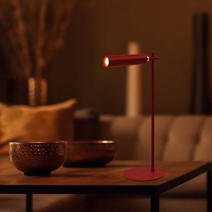 LED Himmennettävä magneettinen ladattava pöytävalaisin 3in1 LED/3W/5V 4000K 1500 mAh punainen