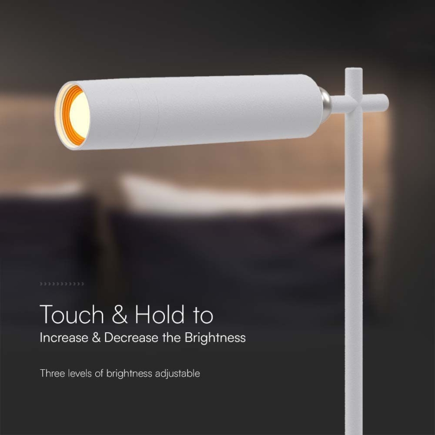 LED Himmennettävä magneettinen ladattava pöytävalaisin 3in1 LED/3W/5V 4000K 1500 mAh valkoinen