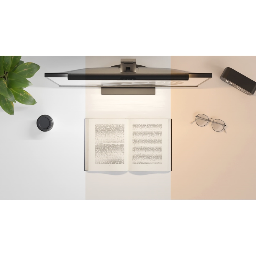 LED Himmennettävä näytön valaistus LEVANO LED/5W/5V 3000-6000K musta