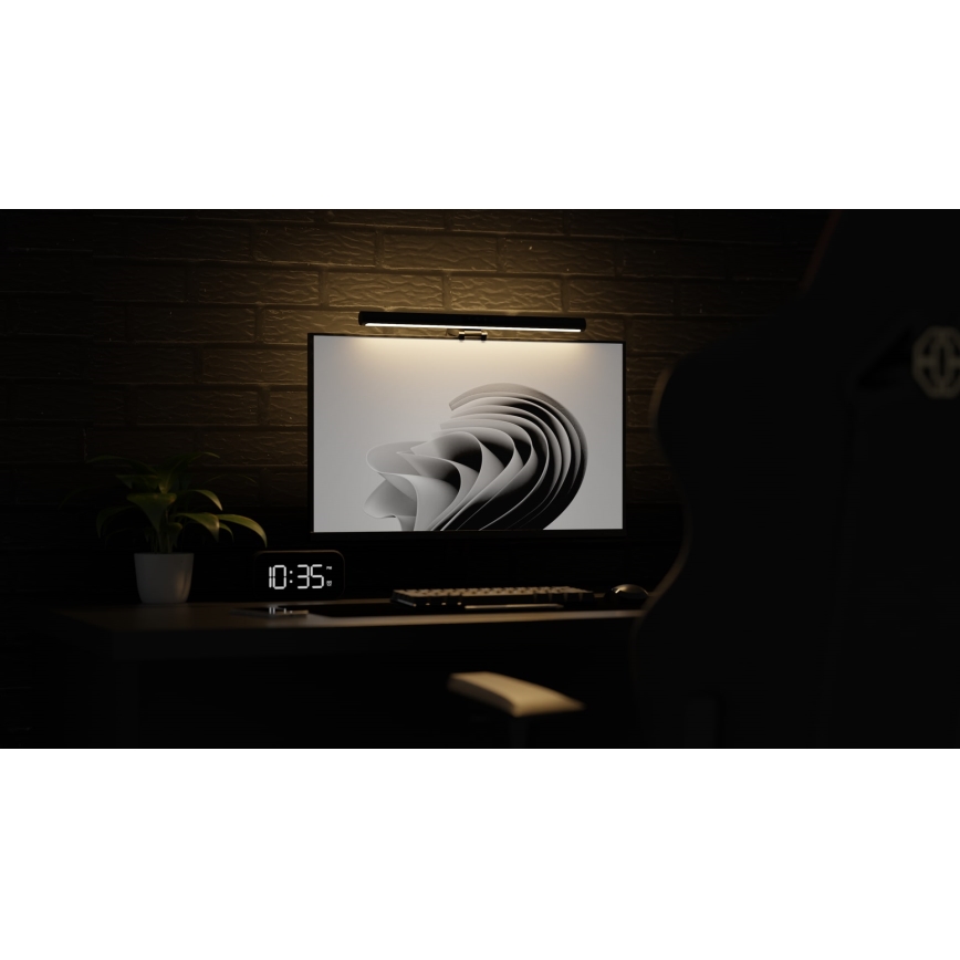 LED Himmennettävä näytön valaistus LEVANO LED/5W/5V 3000-6000K musta