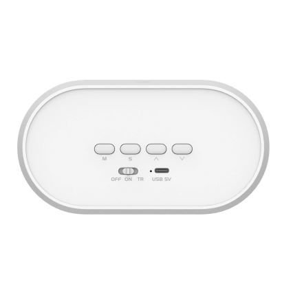 LED Himmennettävä pieni yölamppu herätyskellolla BUNNY LED/1,2W/5V 3000K