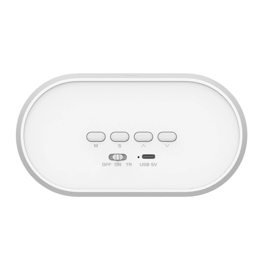 LED Himmennettävä pieni yölamppu herätyskellolla BUNNY LED/1,2W/5V 3000K
