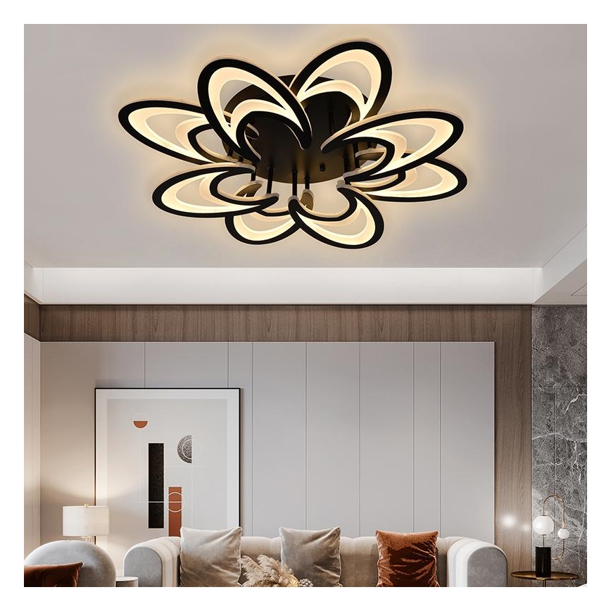 LED Himmennettävä pinta-asennettava kattokruunu LED/125W/230V 3000-6500K + kaukosäädin