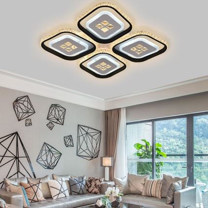 LED Himmennettävä pinta-asennettava kattokruunu LED/130W/230V 3000-6500K + kaukosäädin