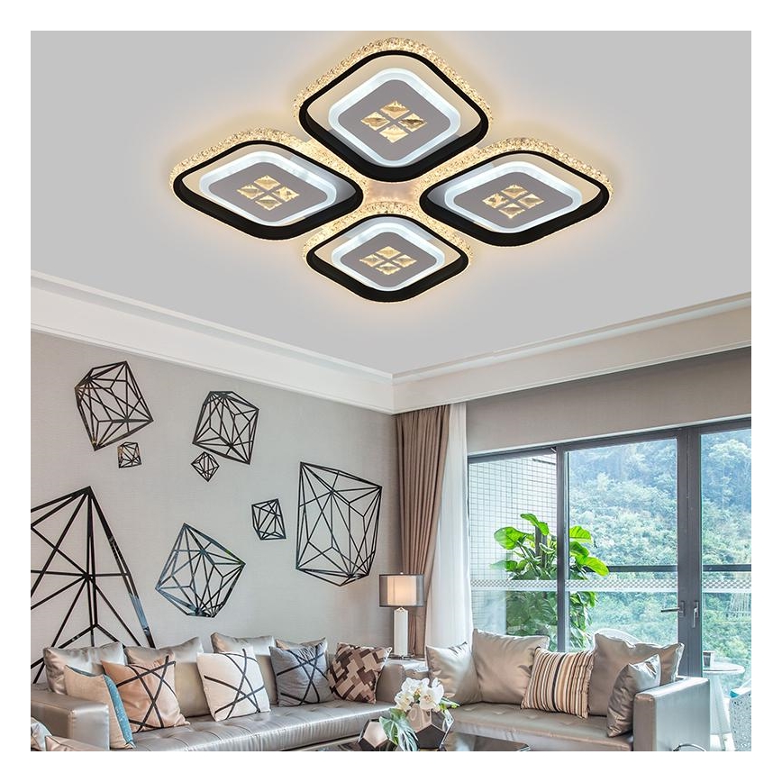 LED Himmennettävä pinta-asennettava kattokruunu LED/130W/230V 3000-6500K + kaukosäädin