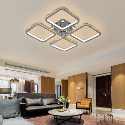 LED Himmennettävä pinta-asennettava kattokruunu LED/160W/230V 3000-6500K + kaukosäädin