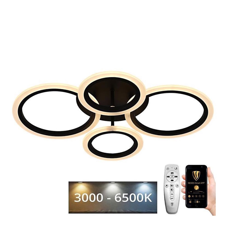 LED Himmennettävä pinta-asennettava kattokruunu LED/50W/230V 3000-6500K + kaukosäädin