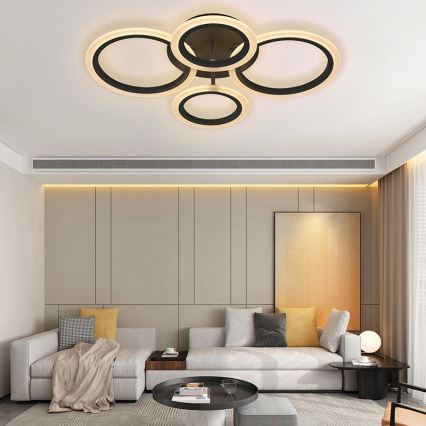 LED-himmennettävä pinta-asennettava kattokruunu LED/50W/230V 3000-6500K + kaukosäädin