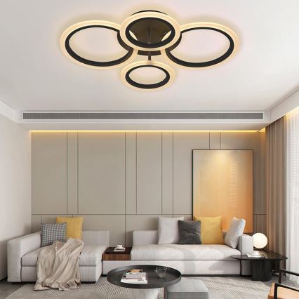 LED Himmennettävä pinta-asennettava kattokruunu LED/50W/230V 3000-6500K + kaukosäädin