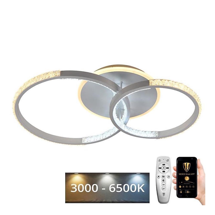 LED Himmennettävä pinta-asennettava kattokruunu LED/55W/230V 3000-6500K + kaukosäädin