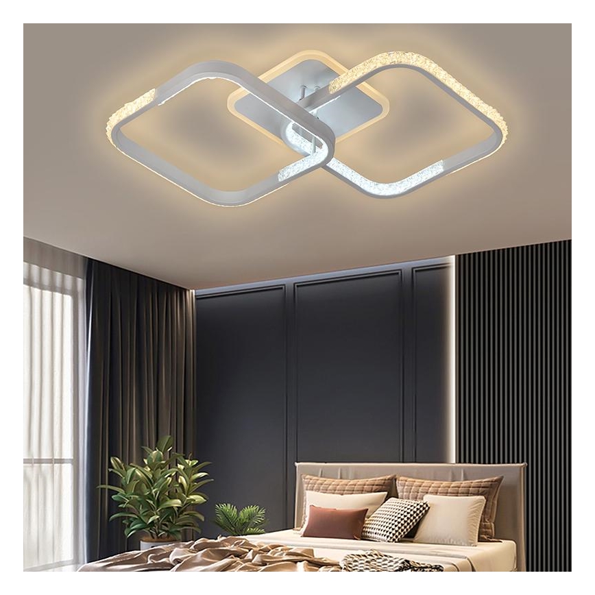 LED Himmennettävä pinta-asennettava kattokruunu LED/55W/230V 3000-6500K + kaukosäädin