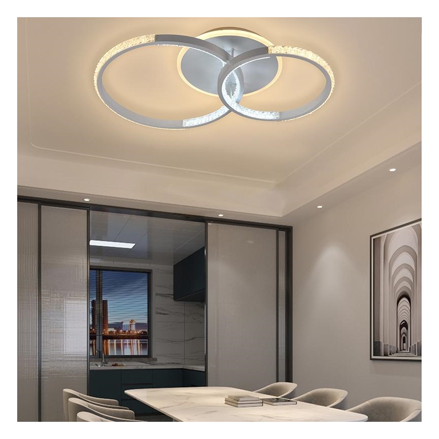 LED Himmennettävä pinta-asennettava kattokruunu LED/55W/230V 3000-6500K + kaukosäädin