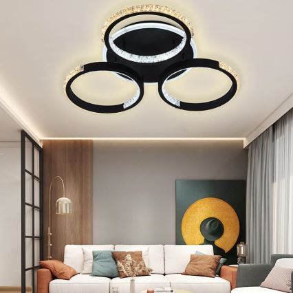 LED Himmennettävä pinta-asennettava kattokruunu LED/60W/230V 3000-6500K + kaukosäädin