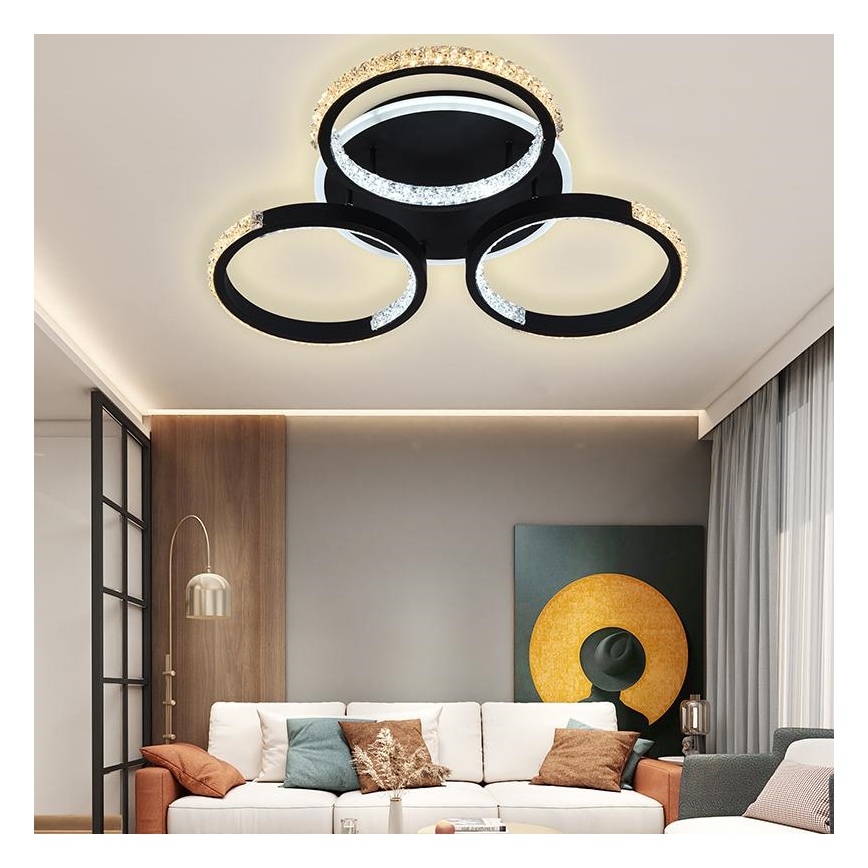 LED Himmennettävä pinta-asennettava kattokruunu LED/60W/230V 3000-6500K + kaukosäädin