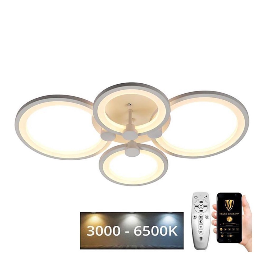LED Himmennettävä pinta-asennettava kattokruunu LED/65W/230V 3000-6500K + kaukosäädin