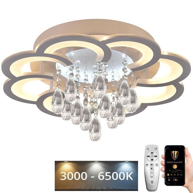 LED Himmennettävä pinta-asennettava kattokruunu LED/70W/230V 3000-6500K + kaukosäädin
