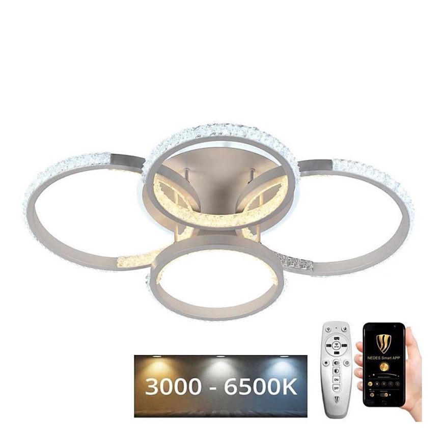 LED Himmennettävä pinta-asennettava kattokruunu LED/80W/230V 3000-6500K + kaukosäädin