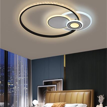 LED Himmennettävä pinta-asennettava kattokruunu LED/80W/230V 3000-6500K + kaukosäädin