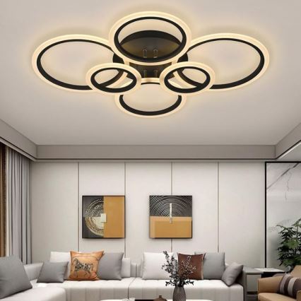 LED Himmennettävä pinta-asennettava kattokruunu LED/85W/230V 3000-6500K + kaukosäädin