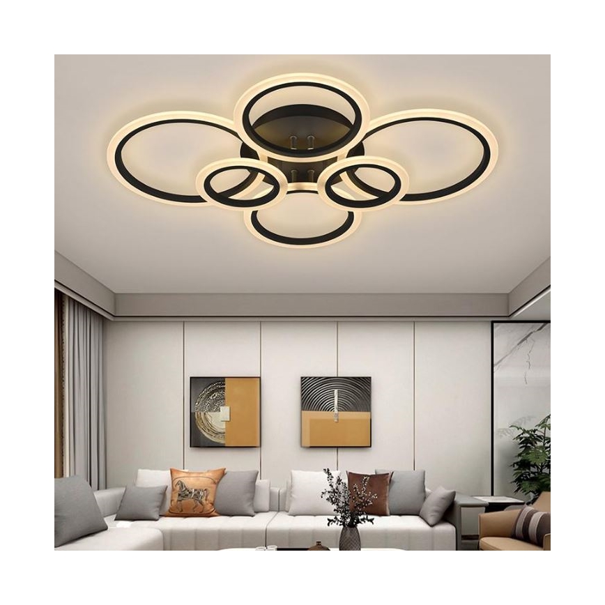 LED Himmennettävä pinta-asennettava kattokruunu LED/85W/230V 3000-6500K + kaukosäädin