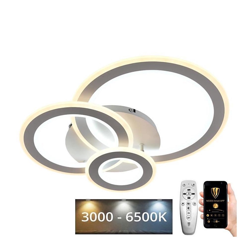 LED Himmennettävä pinta-asennettava kattokruunu LED/90W/230V 3000-6500K + kaukosäädin