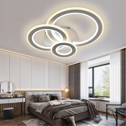 LED Himmennettävä pinta-asennettava kattokruunu LED/90W/230V 3000-6500K + kaukosäädin