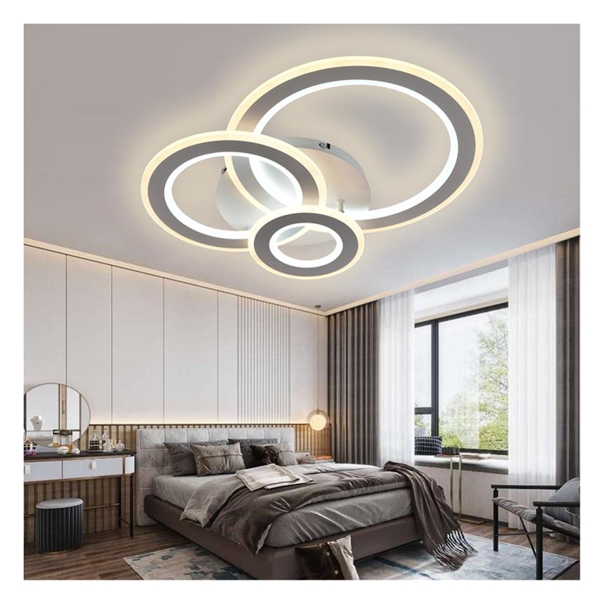 LED Himmennettävä pinta-asennettava kattokruunu LED/90W/230V 3000-6500K + kaukosäädin