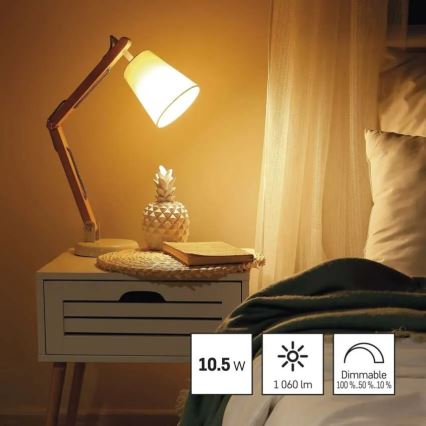 LED-himmennettävä polttimo A60 E27/10,5W/230V 2700K