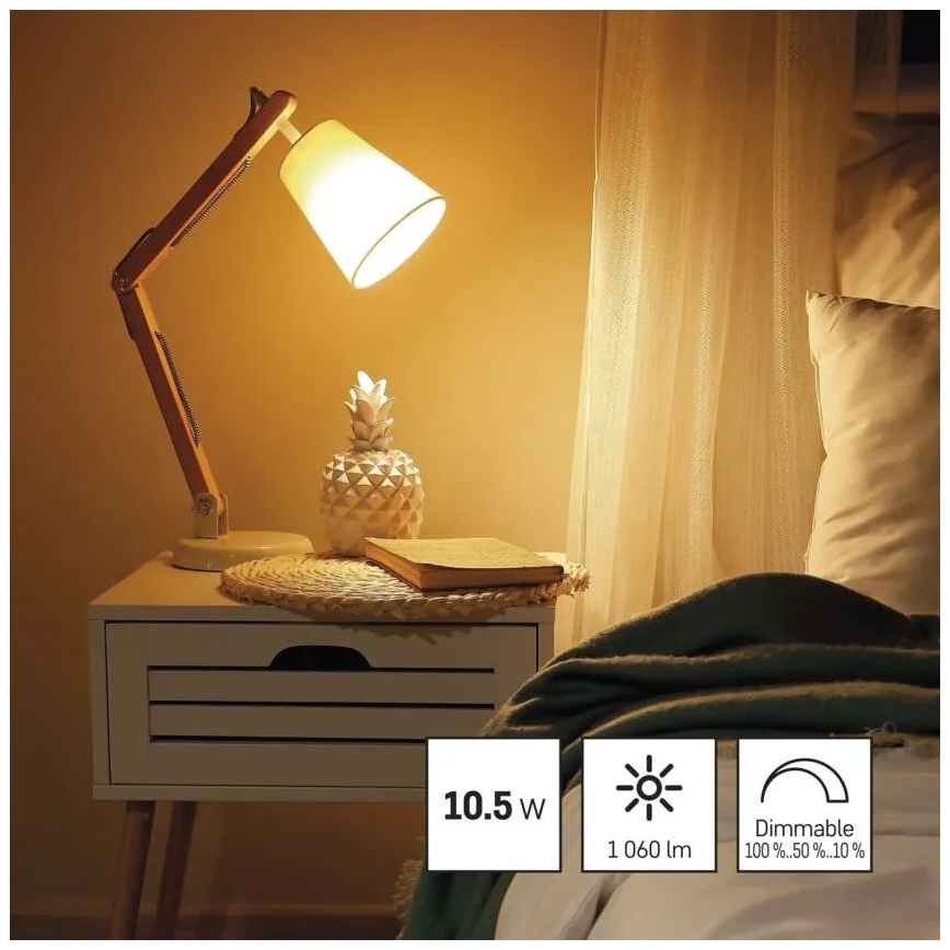 LED-himmennettävä polttimo A60 E27/10,5W/230V 2700K