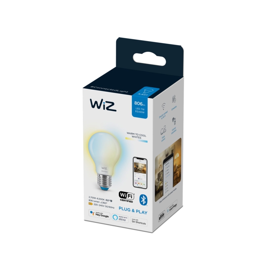 LED Himmennettävä polttimo A60 E27/7W/230V 2700-6500K CRI 90 Wi-Fi - WiZ