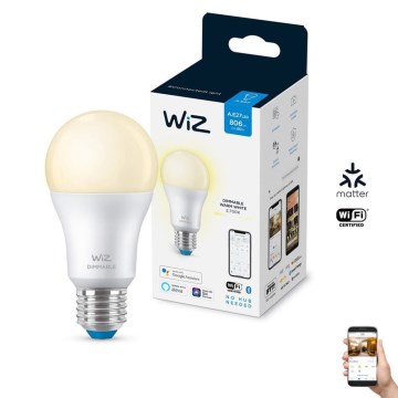 LED Himmennettävä polttimo A60 E27/8W/230V 2700K CRI 90 Wi-Fi - WiZ